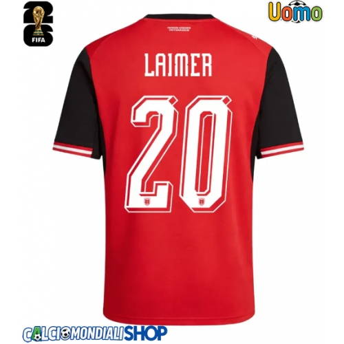Maglie da calcio Austria Konrad Laimer #20 Prima Maglia Mondiali 2026  Manica Corta